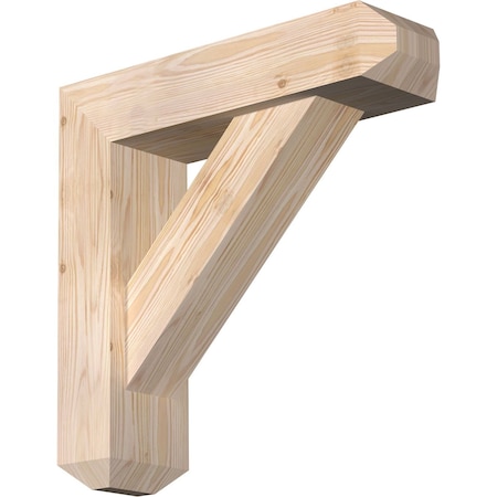 Ekena Millwork Traditional Craftsman Smooth Bracket w/ Offset Brace, Douglas Fir, 5 1/2"W x 20"D x 20"H BKT0604X20X20TRA04SDF